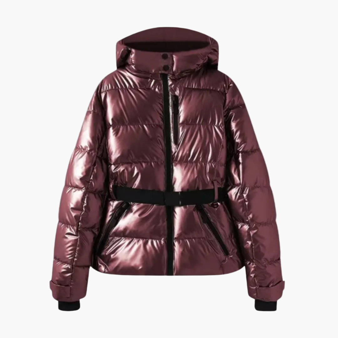 Damen Steppjacke mit Gürtel und Kapuze – Modische Winterjacke für Alltag & Outdoor