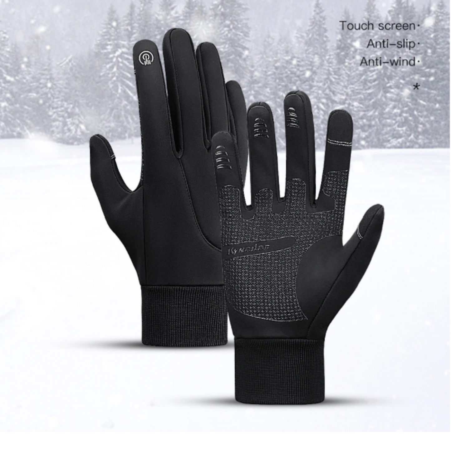 Men's Touchscreen Winter Gloves – Windproof, Waterproof, Ideal for Outdoor and Sports