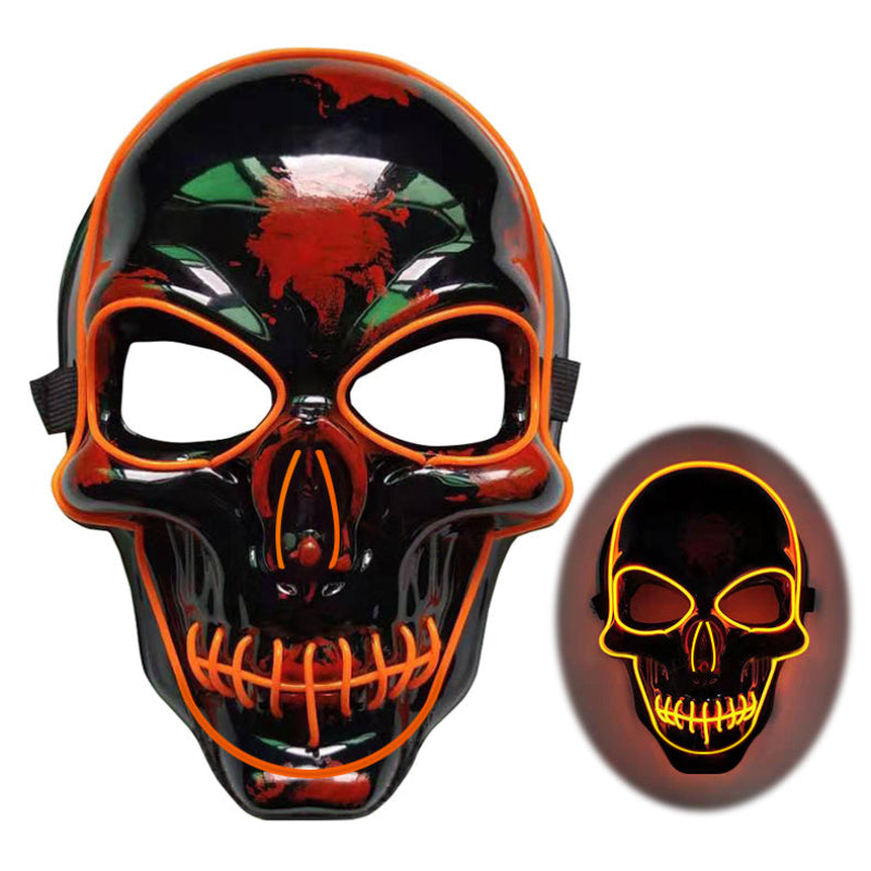 Halloween LED Glowing Skull Mask for Adults – Perfect for Costume Parties & Spooky Decorations