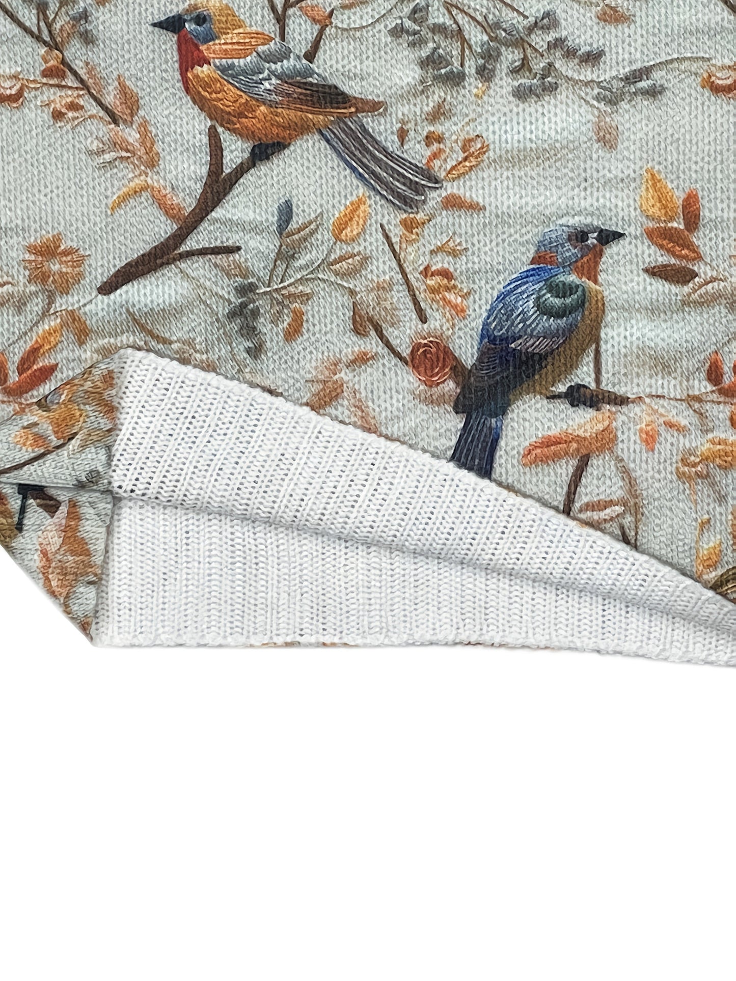 Damen Pullover mit Vogelmotiv und hohem Kragen – Eleganter Strickpullover für Herbst und Winter