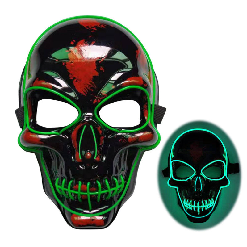 Halloween LED Glowing Skull Mask for Adults – Perfect for Costume Parties & Spooky Decorations