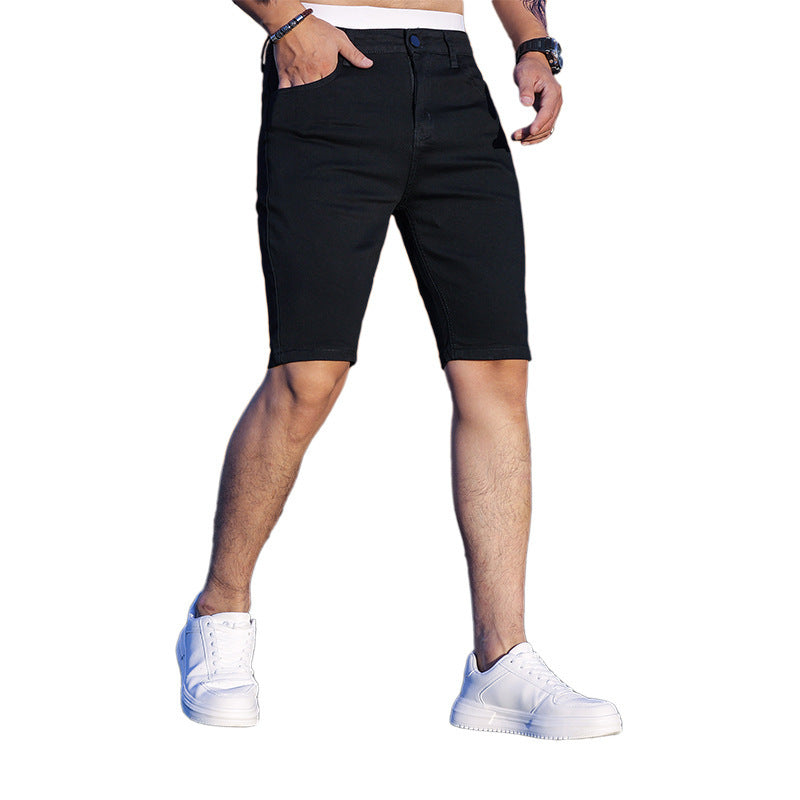 Percy – Drei-Farben Stretchenge Denim Shorts