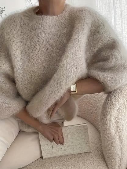 Damen Pullover Elegant Lockerer Schnitt Herbst Winter Stil