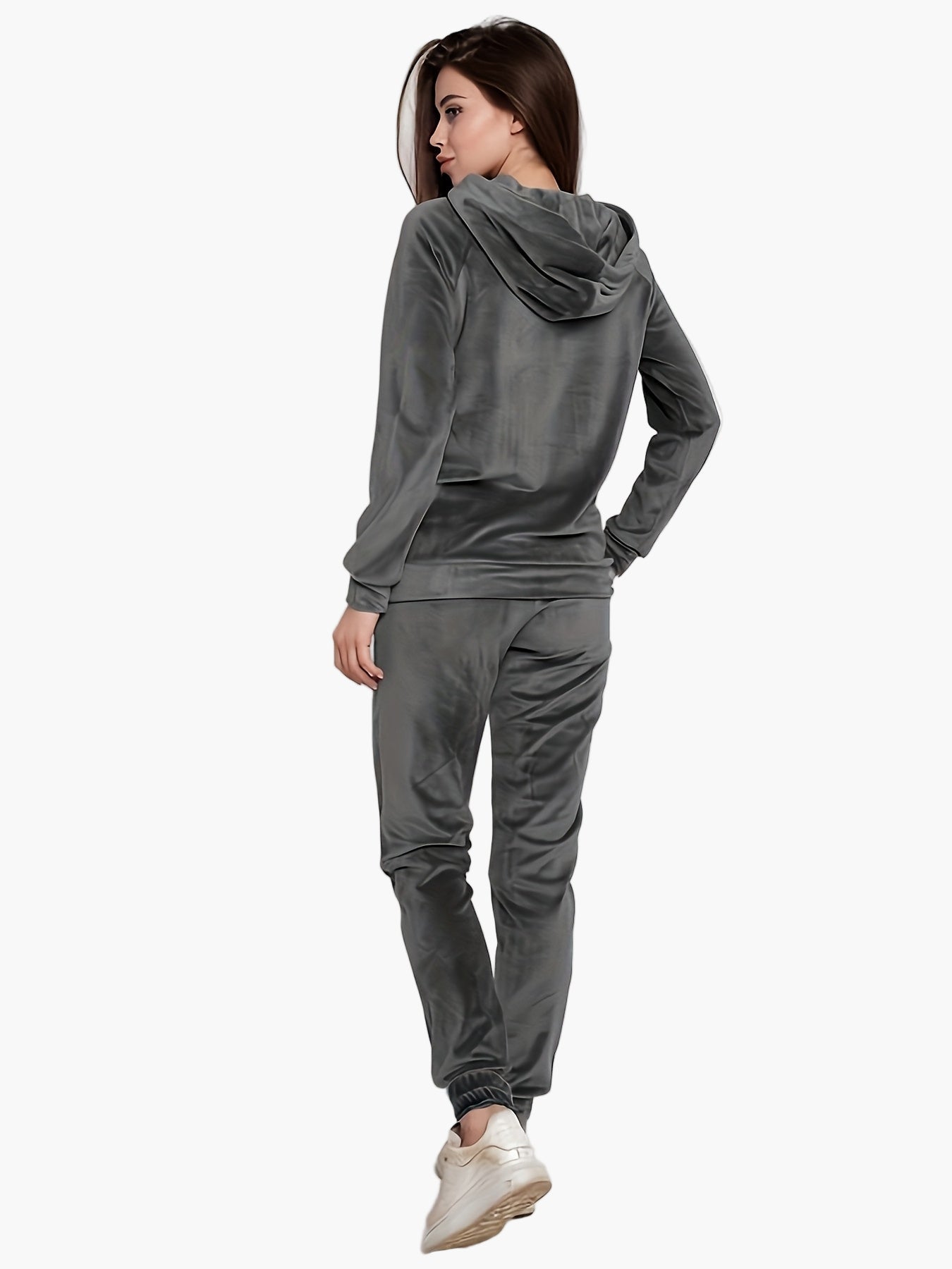 Women's casual tracksuit set with hoodie and jogging pants – Casual street style for everyday and travel