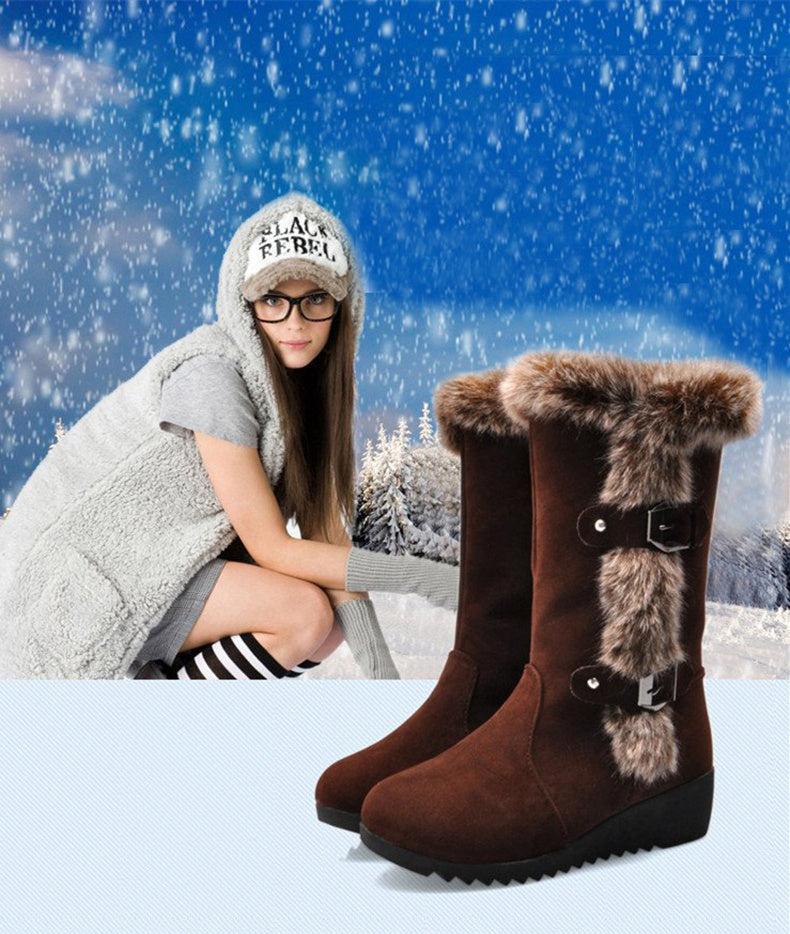 Phoebe – Mid-Calf Schneestiefel aus Premium-Vegan-Fell für Damen