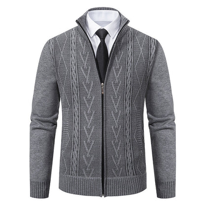 Jonathan – Comfortable men's sweater with stand-up collar