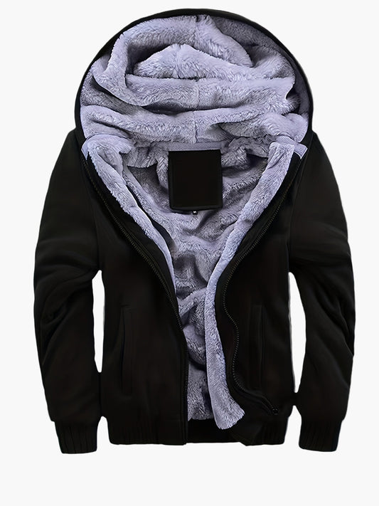 Herren Winter Kapuzenjacke mit Fleecefutter – Casual Style für kalte Tage