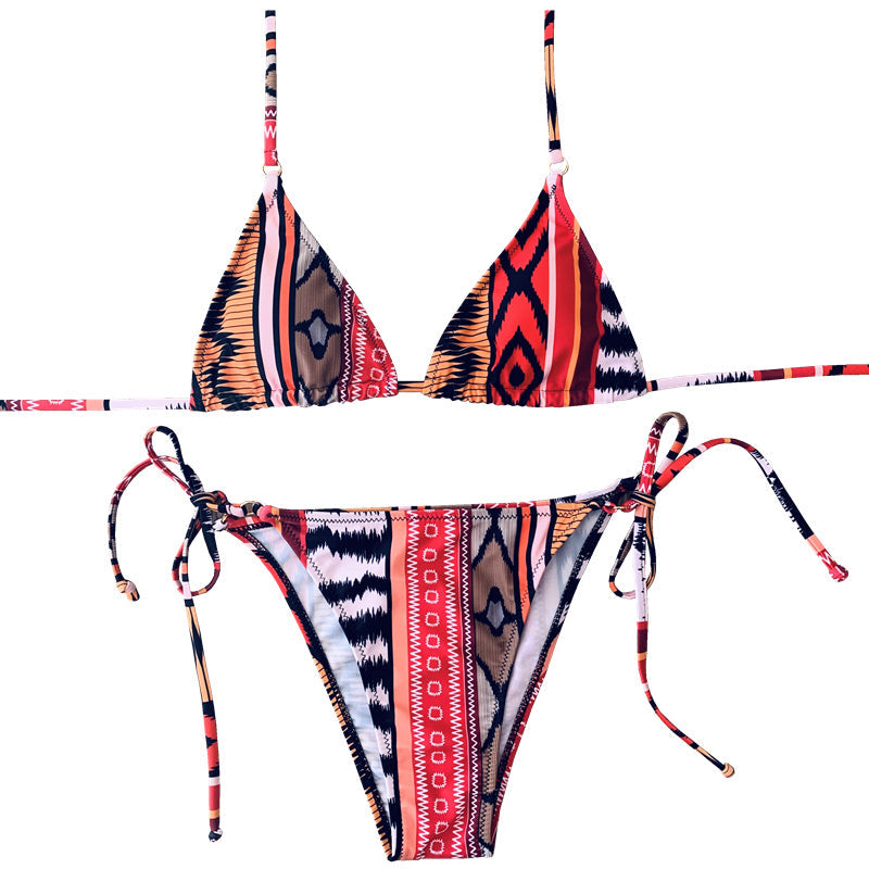 Lauren – Gedruckter Damen-Bikini mit Rückenfreischnitt und sexy Halterband
