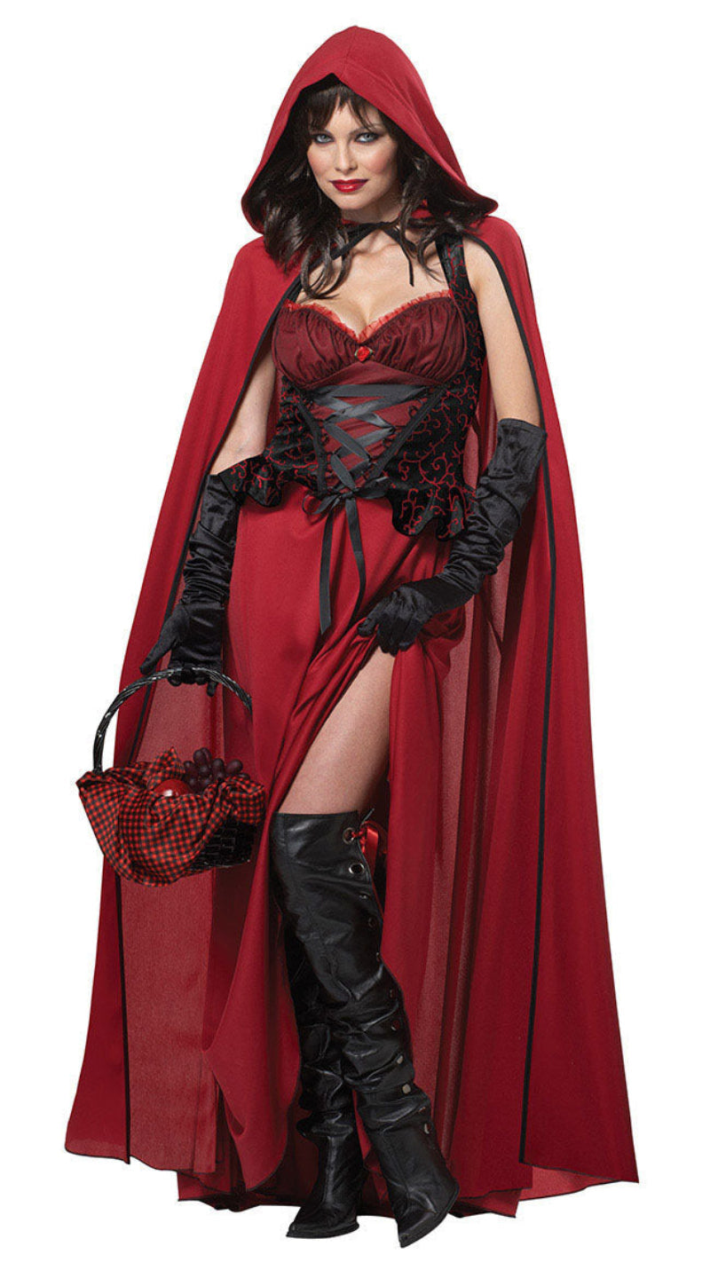Women's Halloween Costume Fairy Tale Little Red Riding Hood Outfit – Perfect for Parties & Trick-or-Treat