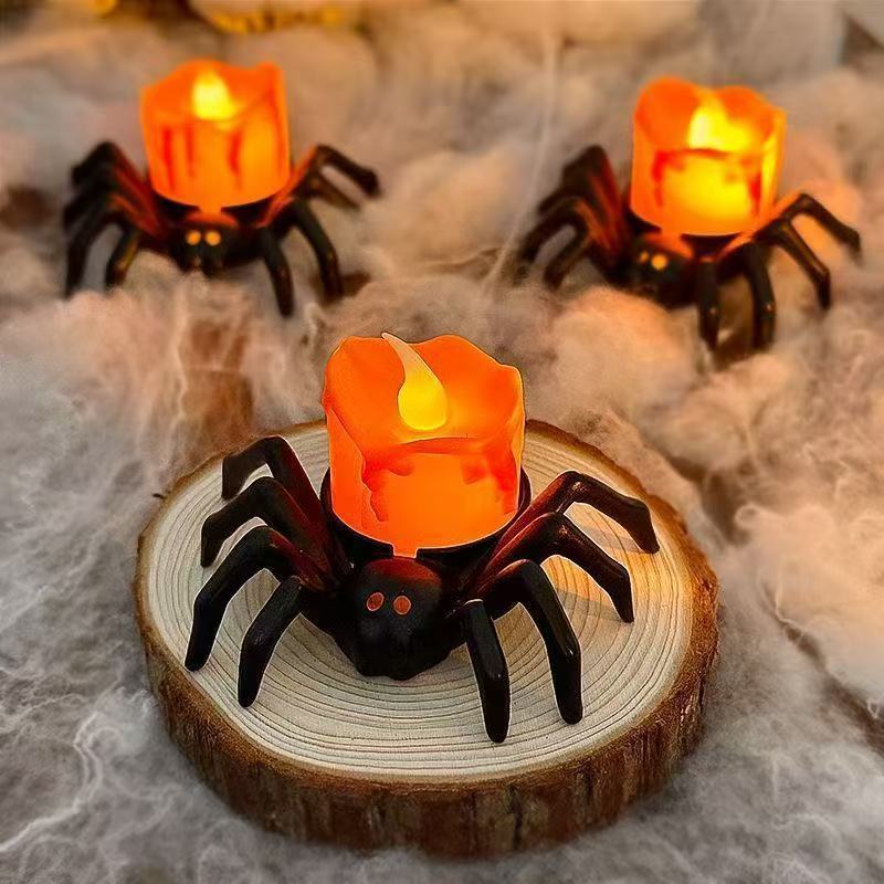 Halloween spider candle lamp for spooky decorations and parties