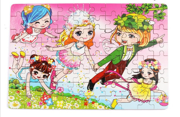 Kinder Holzpuzzle Set – Bunte Lernspielzeuge im Aufbewahrungs-Metallkasten, ab 3 Jahren, Unisex