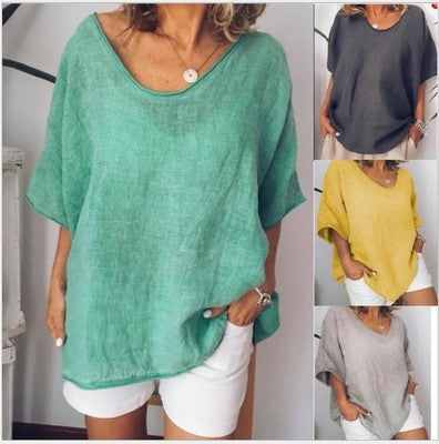 Deborah – Lockere Kurzarm-T-Shirts für Damen im Sommer