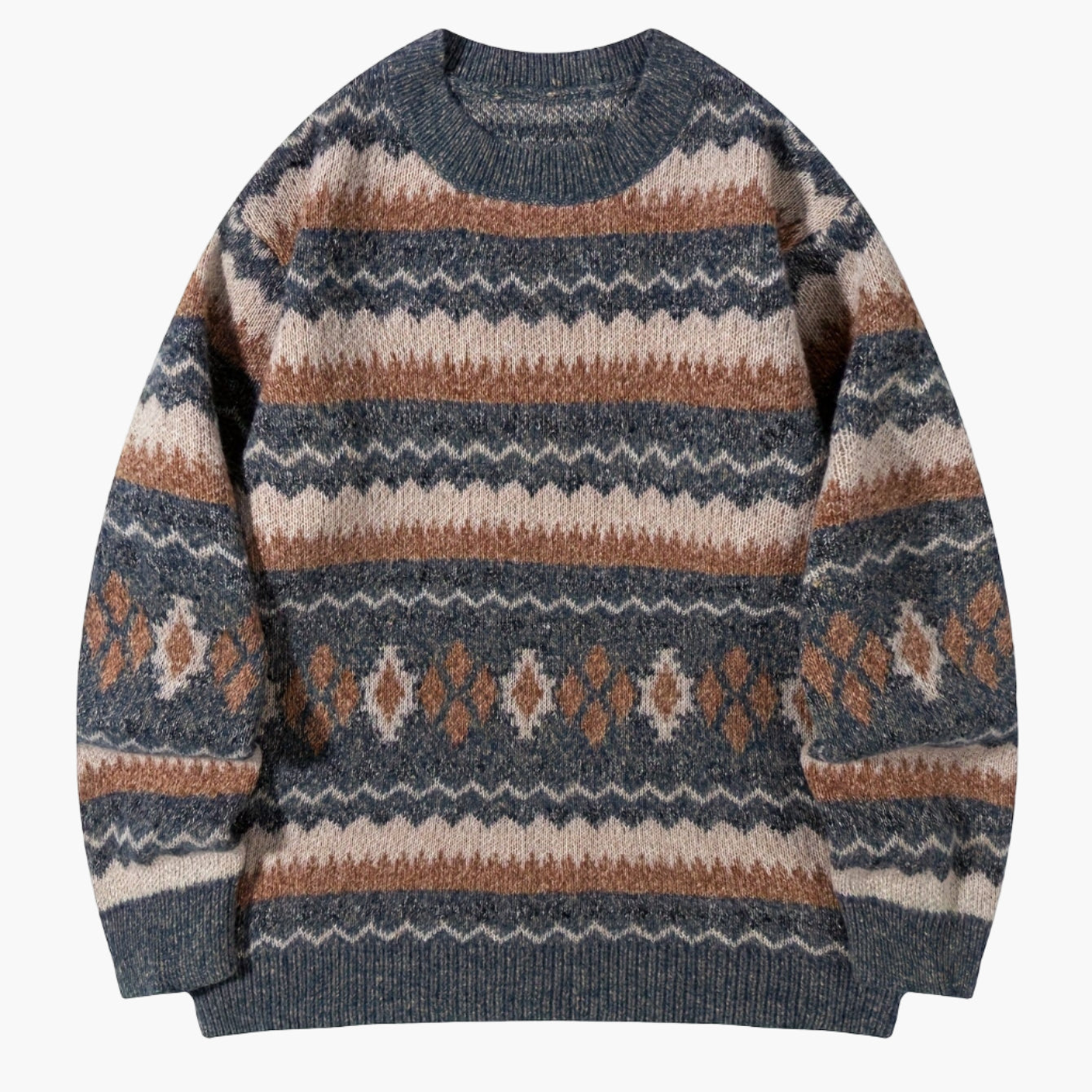 Men's knitted sweater in vintage style for autumn and winter – casual Norwegian look