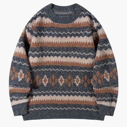 Men's knitted sweater in vintage style for autumn and winter – casual Norwegian look
