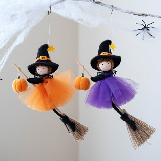 Halloween decoration hanging witch dolls for children – European style, perfect for Halloween party & haunted house