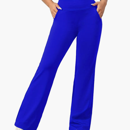 Damen Yoga Flared Hose – Bequeme Freizeithose mit Taschen für Sport & Alltag