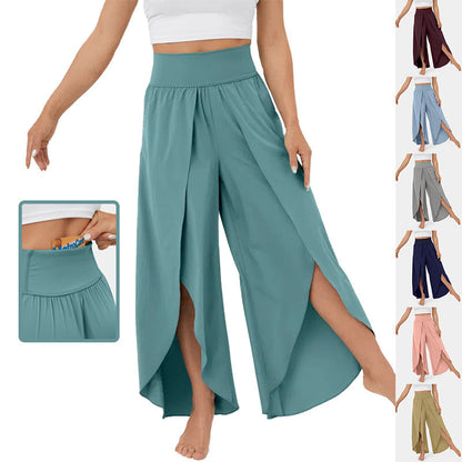 Ann – Weite Damenhose mit hohem Bund