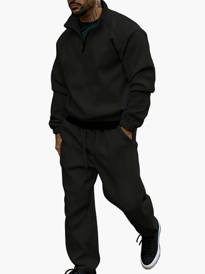 Herren Freizeit Trainingsanzug mit Reißverschluss – Lässiges Set für Alltag und Sport