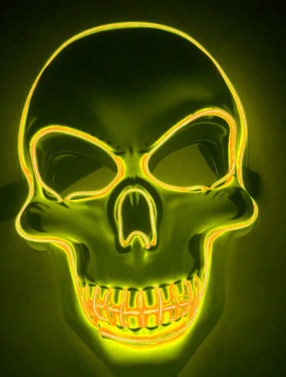 Halloween LED Glowing Skull Mask for Adults – Perfect for Costume Parties & Spooky Decorations