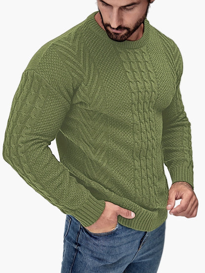 Men's knitted sweater in casual style – fashionable leisure sweater for autumn and winter