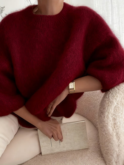 Damen Pullover Elegant Lockerer Schnitt Herbst Winter Stil