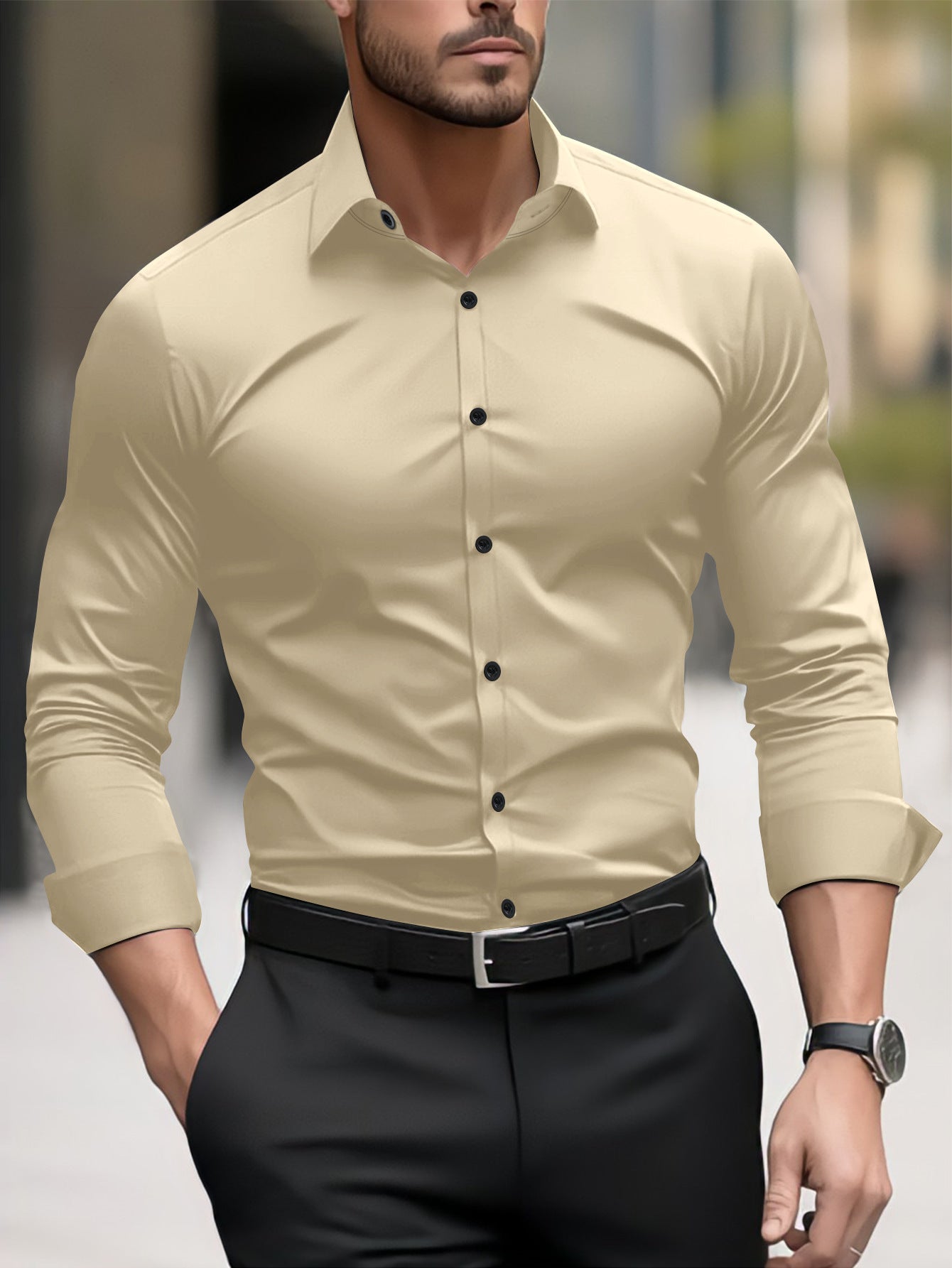 Andy – Casual men's shirt with long sleeves
