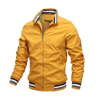 Men's Casual Bomber Jacket with Stand-up Collar – Modern Street Style and Comfort for Everyday and Leisure