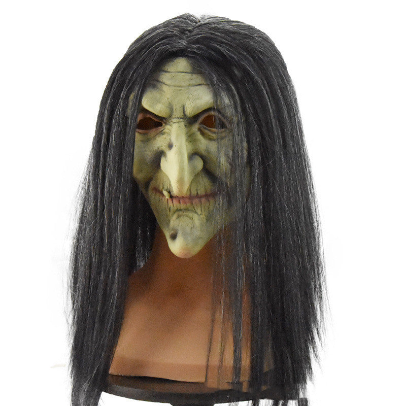 Halloween witch mask for adults – creepy costume for costume parties & decoration