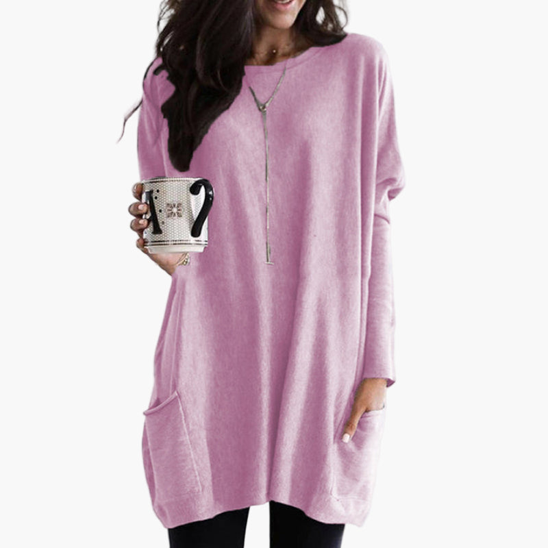 Damen Oversize Longpullover – Bequemer lässiger Style für Alltag & Freizeit