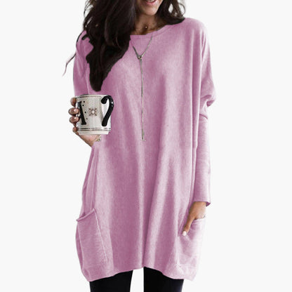 Damen Oversize Longpullover – Bequemer lässiger Style für Alltag & Freizeit
