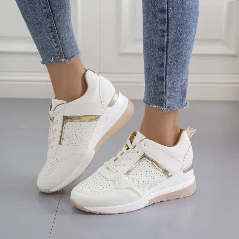 Damen Orthopädische Sneaker mit Keilabsatz – Bequeme Freizeitschuhe für Alltag und Spaziergänge