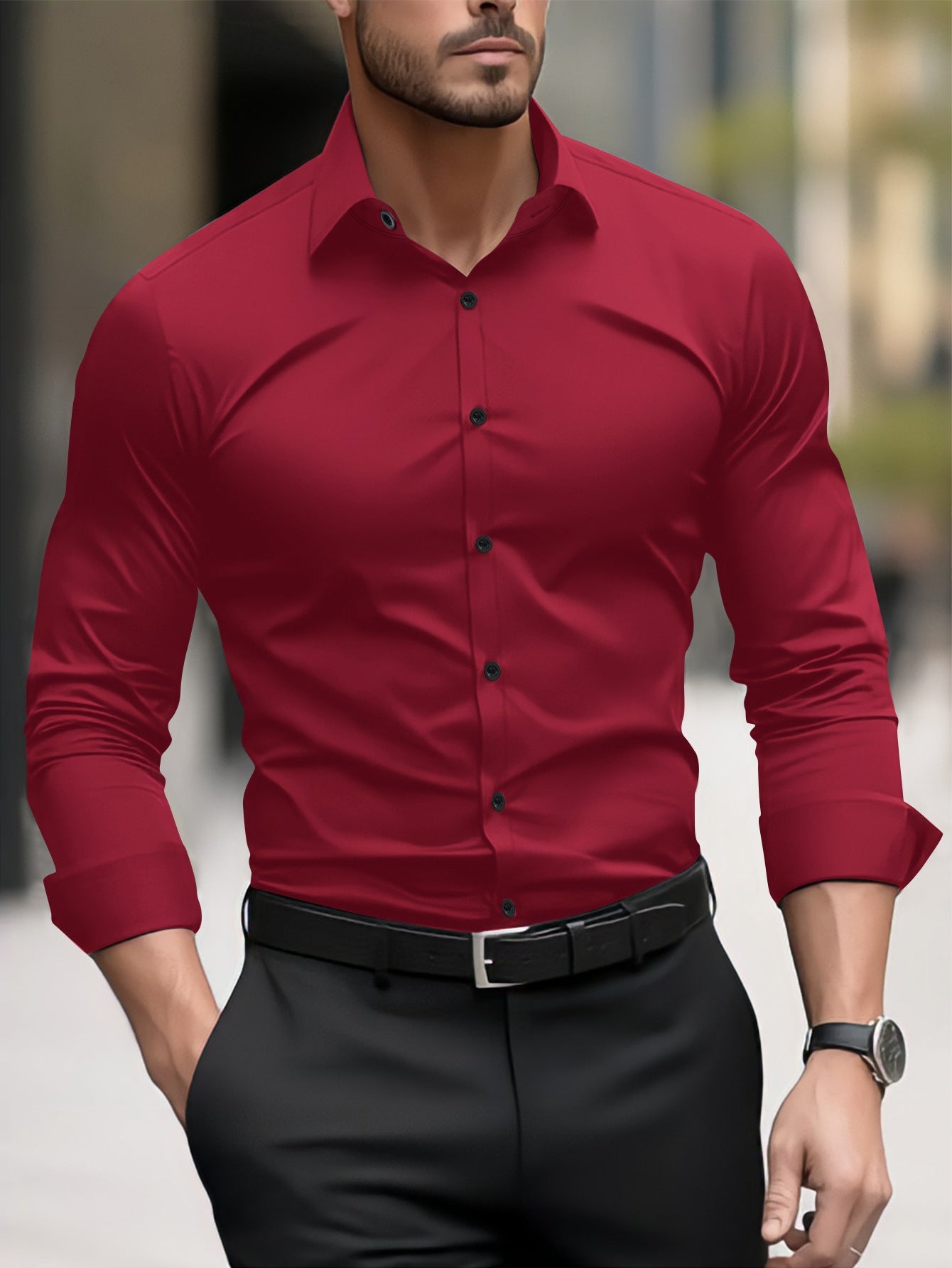 Andy – Casual men's shirt with long sleeves