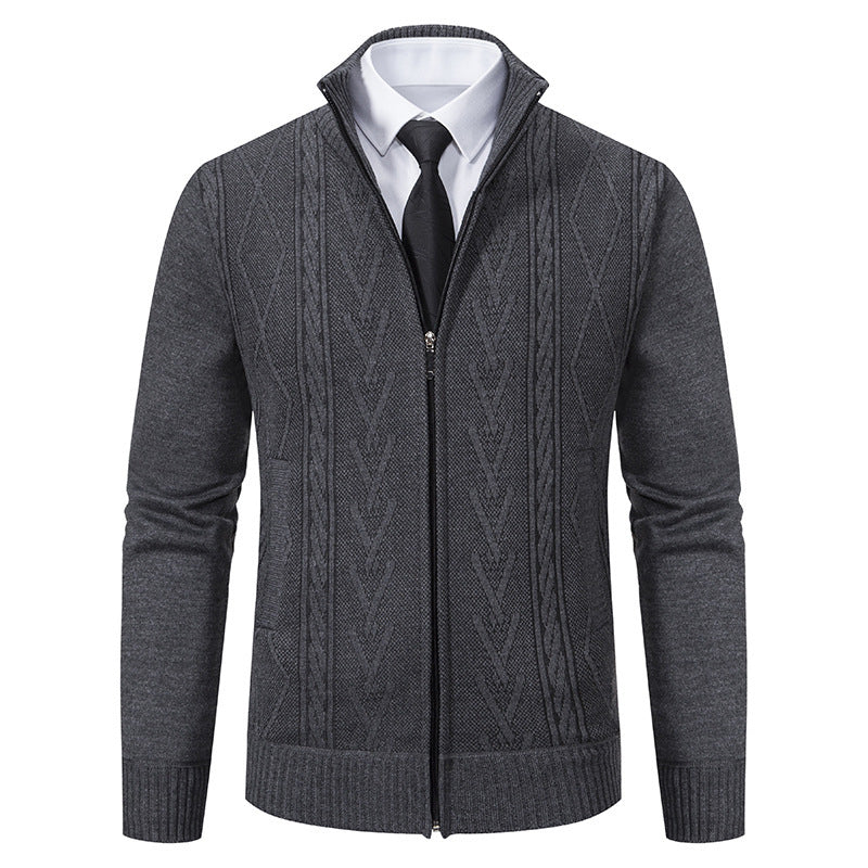 Jonathan – Comfortable men's sweater with stand-up collar
