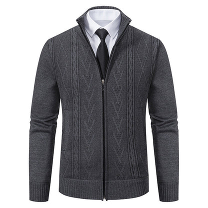 Jonathan – Comfortable men's sweater with stand-up collar