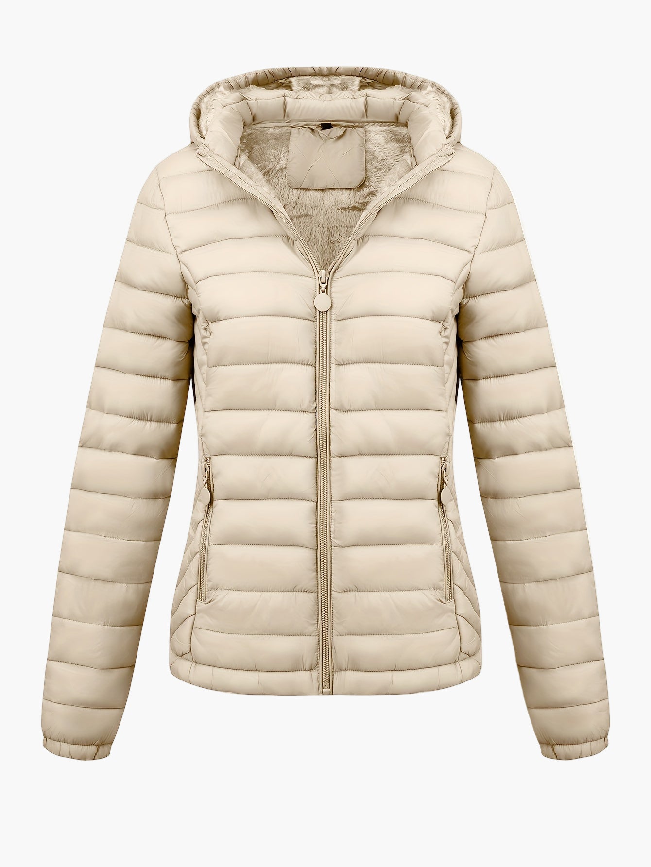 Women's quilted jacket with hood – fashionable winter coat for everyday and outdoor use
