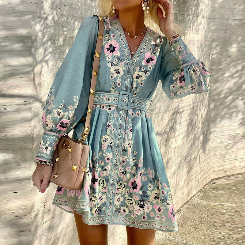 Charlotte – Lockeres Boho-Kleid mit Print