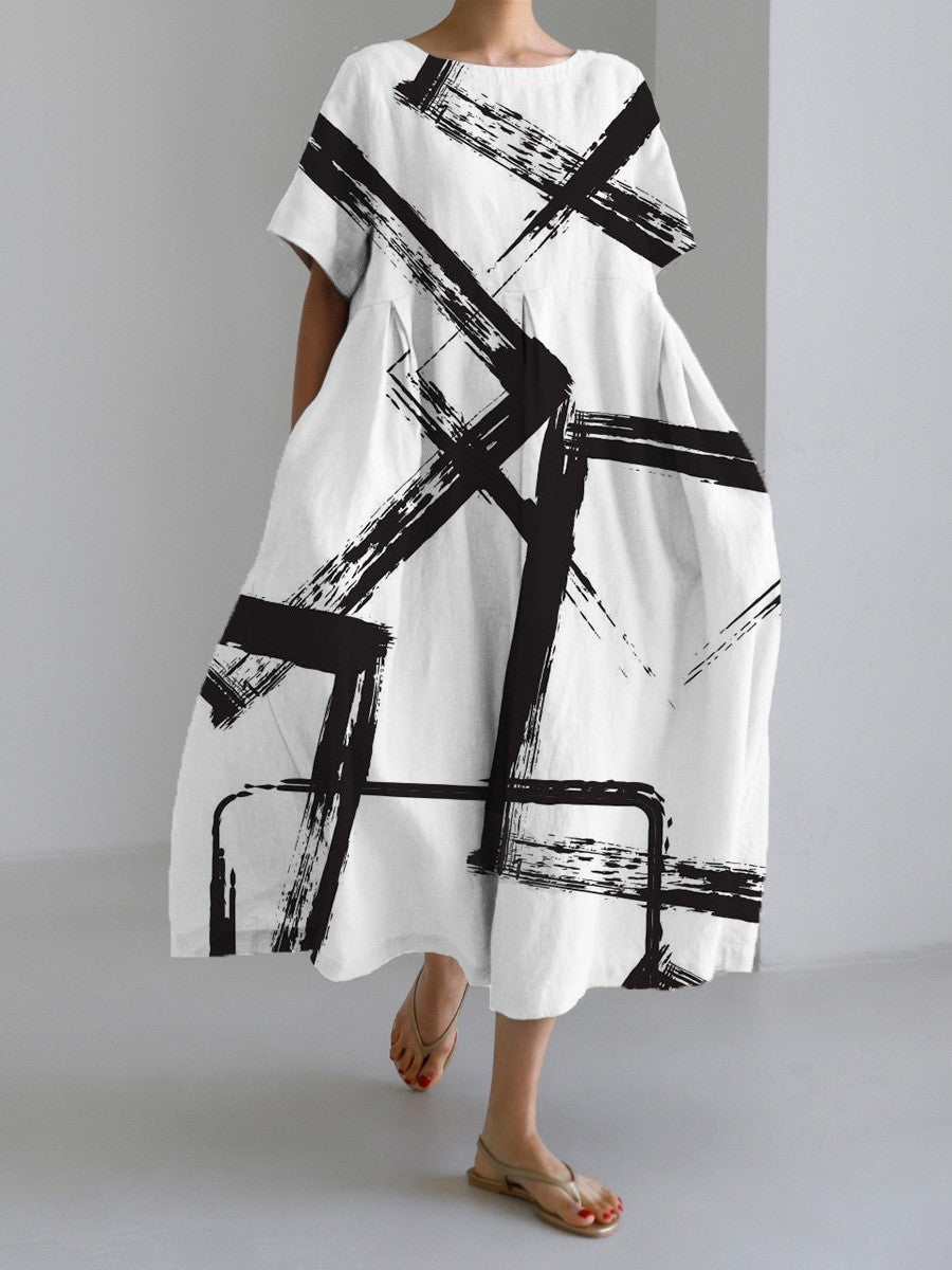 Natalie – Special women's dress with geometric pattern