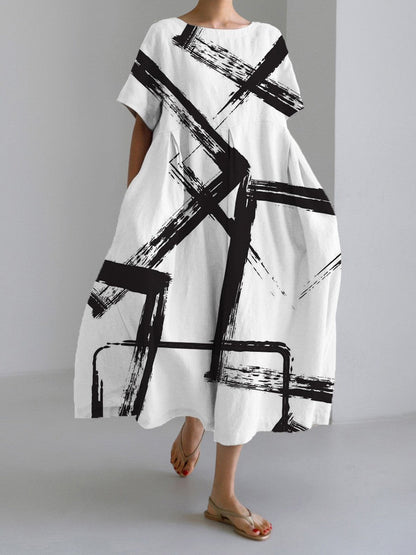 Natalie – Special women's dress with geometric pattern