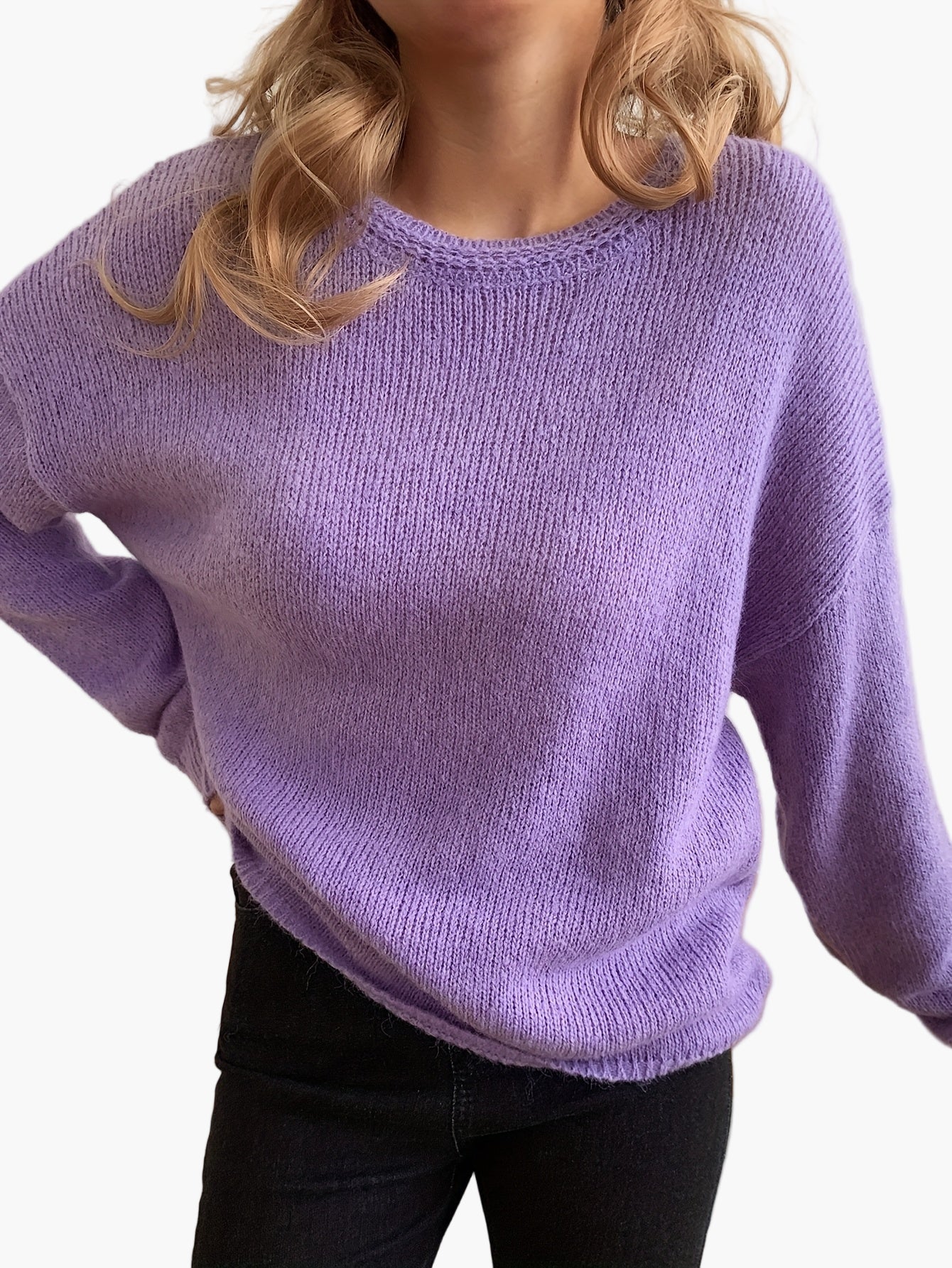 Damen Strickpullover mit Rundhalsausschnitt – Eleganter Freizeit-Look für jede Jahreszeit