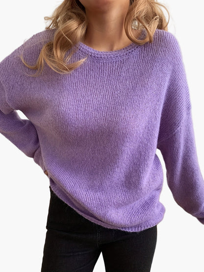 Damen Strickpullover mit Rundhalsausschnitt – Eleganter Freizeit-Look für jede Jahreszeit