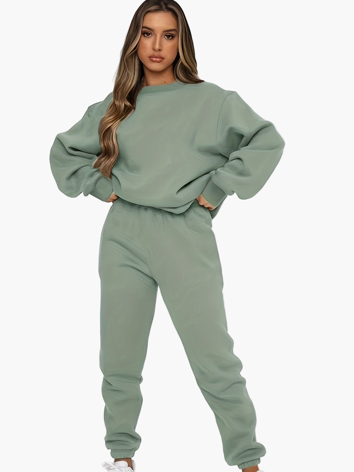 Damen Sweatshirt Jogginganzug Set – Bequemes Freizeit Outfit für Alltag & Sport