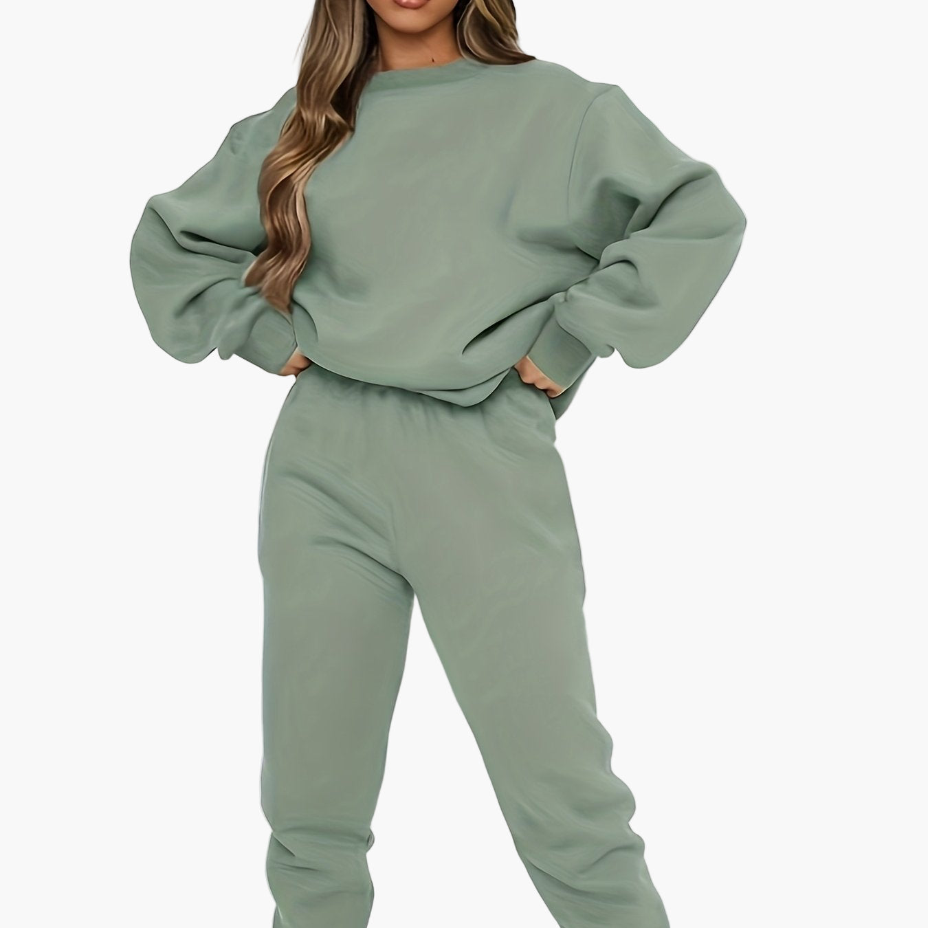 Damen Sweatshirt Jogginganzug Set – Bequemes Freizeit Outfit für Alltag & Sport