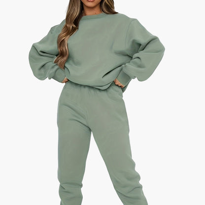 Damen Sweatshirt Jogginganzug Set – Bequemes Freizeit Outfit für Alltag & Sport