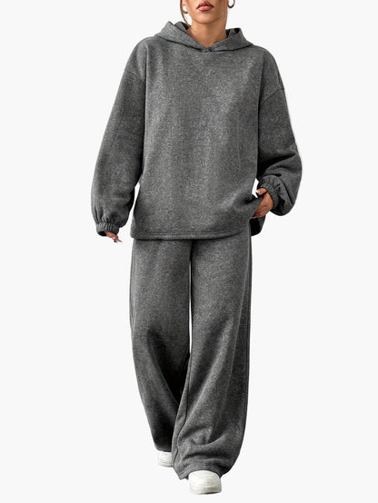 Women's casual hoodie and jogging pants set – comfortable loungewear suit for everyday and relaxation