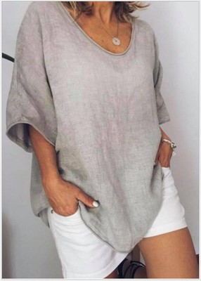 Damen Sommer bluse Locker Casual Oberteil Freizeit