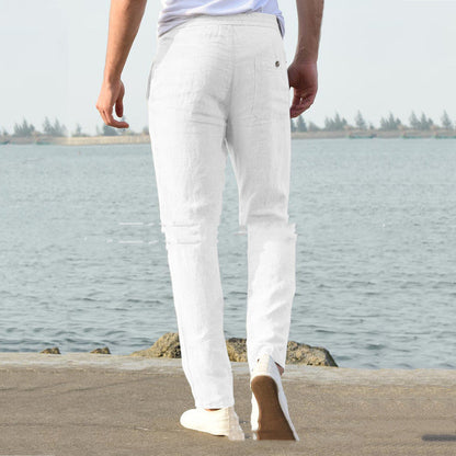Men's casual pants with elastic waistband – casual, comfortable, perfect for everyday & beach