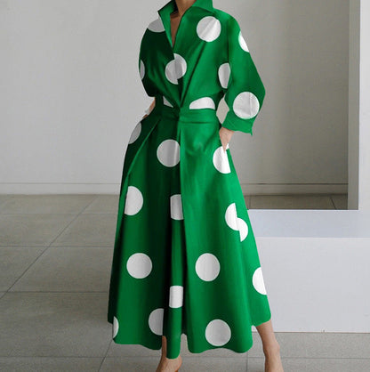 Abigail – Langärmliges Blusenkleid mit elastischem Bund