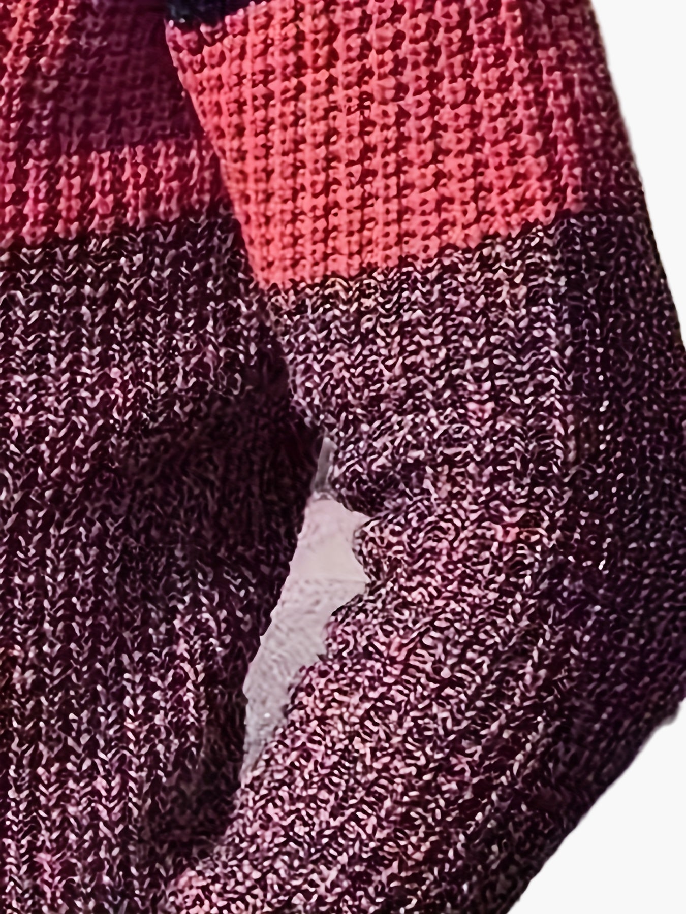 Men's knitted sweater with stripe pattern and stand-up collar – fashionable casual sweater with quarter zipper