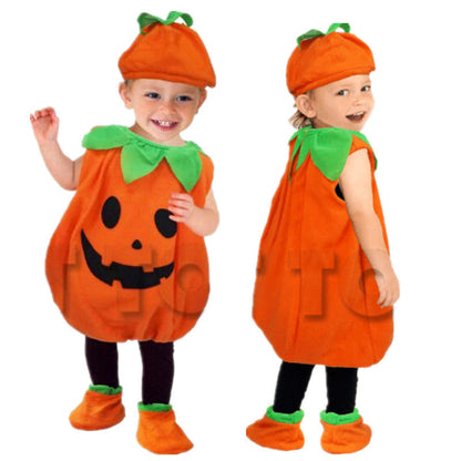 Halloween Kids Pumpkin Costume – Funny Dress-Up Set for Boys and Girls