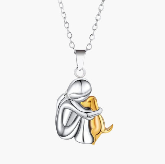 Damen Halskette mit Hund-Anhänger – Symbol für Liebe und Freundschaft – Geschenk für Hundefreunde